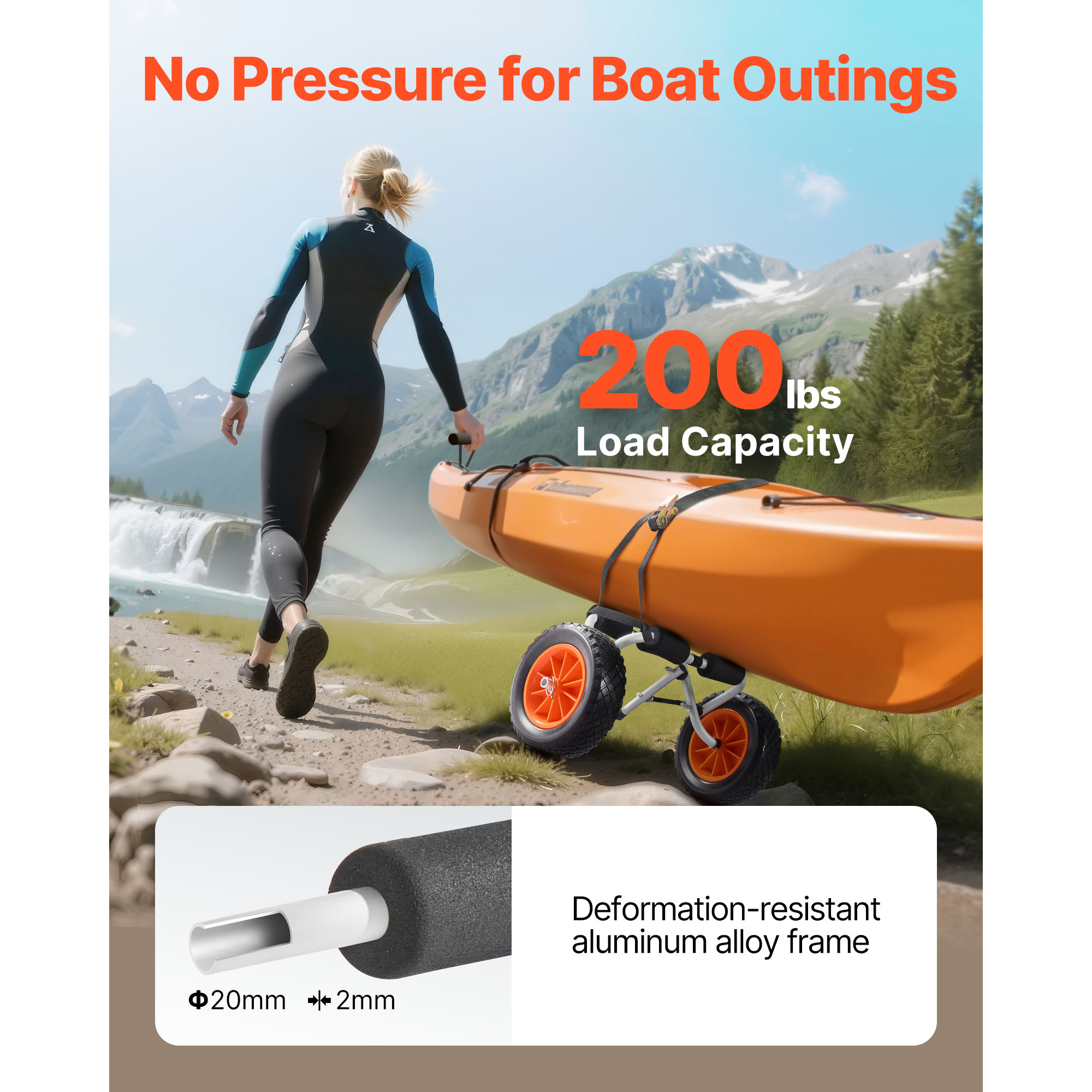 SucceBuy 200 lbs Kayak Cart Fo - огляд і ціна Fishing Kayak Crate